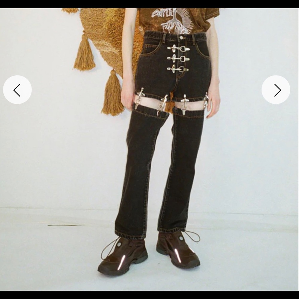 MYOB NYC / Cycle myob 【ARCHIVE COLLECTION】 DENIM FIREMAN PANTS -BLACK-